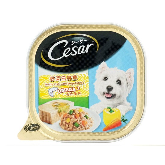 Cesar Dog Wet Food Whitefish with Vegetables 100g 1 ctn